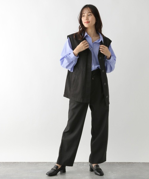 GLOBAL WORK(グローバルワーク)の「ミリタリーベスト/177871(ベスト・レディース・カーキ/スミクロ/ダークグレー・FREE)」の5枚目の写真