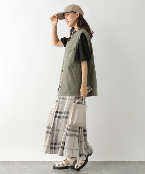 GLOBAL WORK(グローバルワーク)の「ミリタリーベスト/177871(ベスト・レディース・カーキ/スミクロ/ダークグレー・FREE)」の13枚目の写真