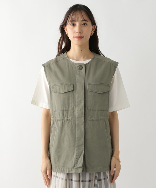 GLOBAL WORK(グローバルワーク)の「ミリタリーベスト/177871(ベスト・レディース・カーキ/スミクロ/ダークグレー・FREE)」の17枚目の写真