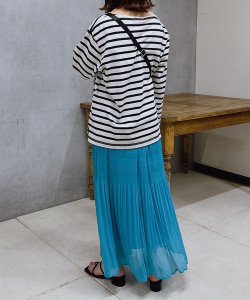 un dix cors（アンディコール）の「切替ギャザースカート（スカート・レディース・グリーン/ブルー/ベージュ・FREE）」の11枚目の写真