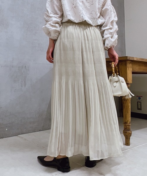 un dix cors（アンディコール）の「切替ギャザースカート（スカート・レディース・グリーン/ブルー/ベージュ・FREE）」の20枚目の写真