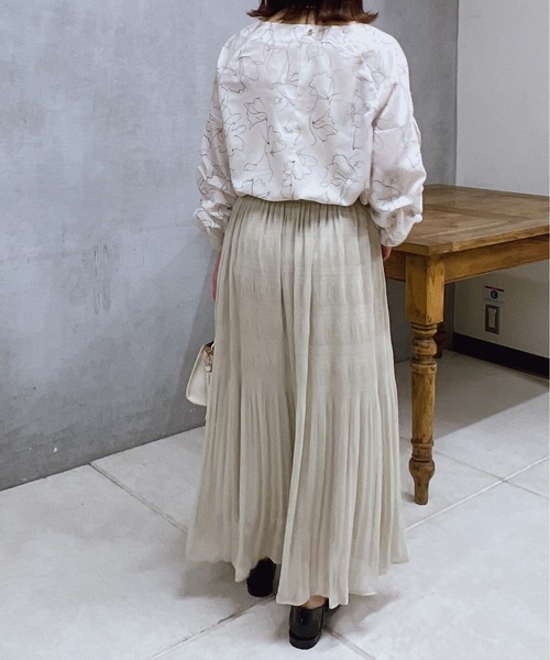 un dix cors（アンディコール）の「切替ギャザースカート（スカート・レディース・グリーン/ブルー/ベージュ・FREE）」の18枚目の写真