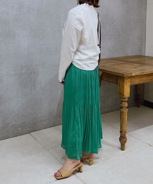 un dix cors（アンディコール）の「切替ギャザースカート（スカート・レディース・グリーン/ブルー/ベージュ・FREE）」の12枚目の写真