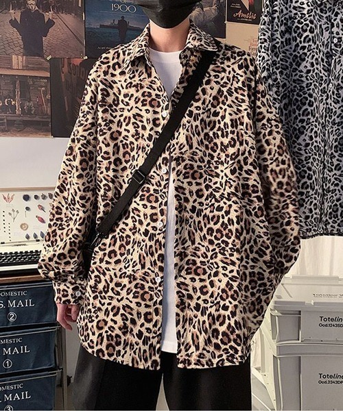 SHOOP 豹柄　サイズM Sakka シャツ レオパード・ヒョウ柄シャツ メンズ レディース