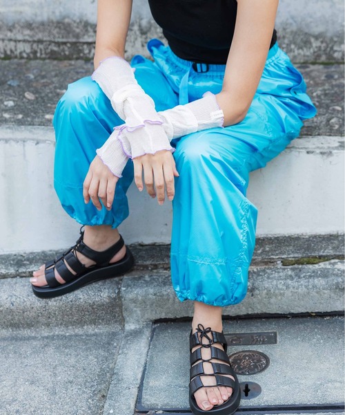 CONTROL FREAK / CTFK(コントロールフリーク)の「CONTROL FREAK(コントロールフリーク)シアーアームカバー(アームカバー・レディース・アイボリー/ブラック/グリーン・FREE)」の21枚目の写真