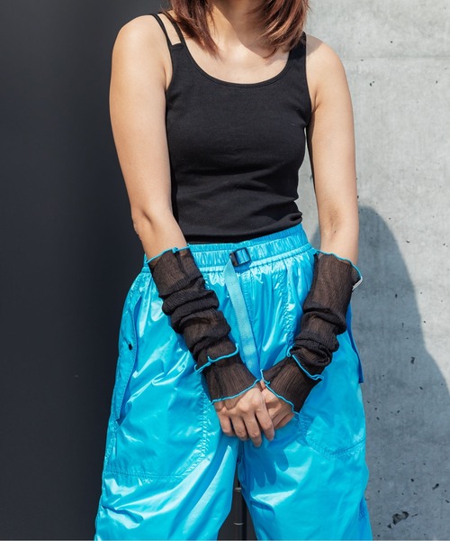 CONTROL FREAK / CTFK(コントロールフリーク)の「CONTROL FREAK(コントロールフリーク)シアーアームカバー(アームカバー・レディース・アイボリー/ブラック/グリーン・FREE)」の18枚目の写真