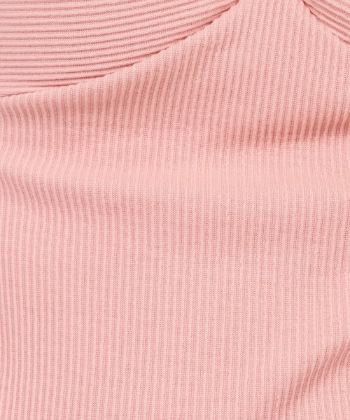 ROYAL PARTY(ロイヤルパーティー)の「フロントツイストカットリブトップス(Tシャツ/カットソー・レディース・ピンク/オフホワイト/ブラック・FREE)」の14枚目の写真