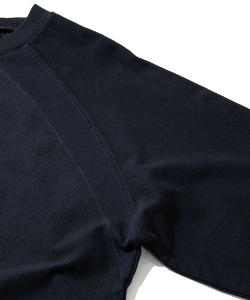 AOZORA(アオゾラ)の「AOZORA/アオゾラ ストライプインレイラグランロンT(Tシャツ/カットソー・メンズ・ブルー系その他/ブラック/マスタード・MEDIUM/LARGE/X-LARGE)」の10枚目の写真