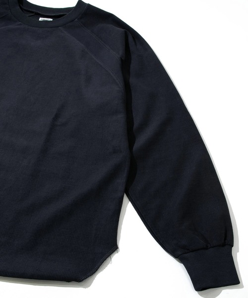 AOZORA(アオゾラ)の「AOZORA/アオゾラ ストライプインレイラグランロンT(Tシャツ/カットソー・メンズ・ブルー系その他/ブラック/マスタード・MEDIUM/LARGE/X-LARGE)」の7枚目の写真