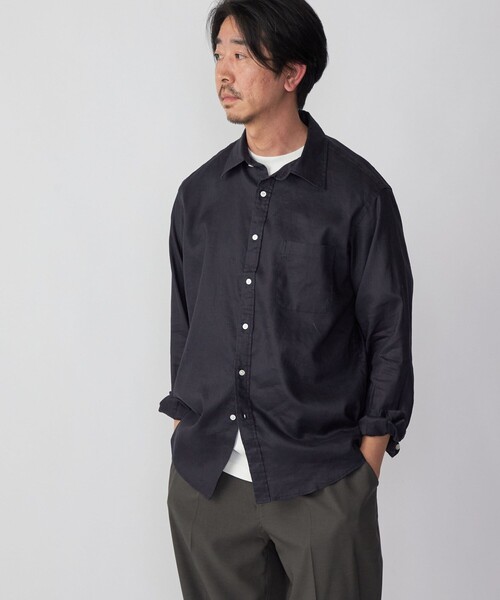 希少レア　ARTS&SCIENCE 高級　シャツ　トップス　ブラック リネン　黒 希少レアARTS&SCIENCE 高級シャツトップスブラック リネン黒