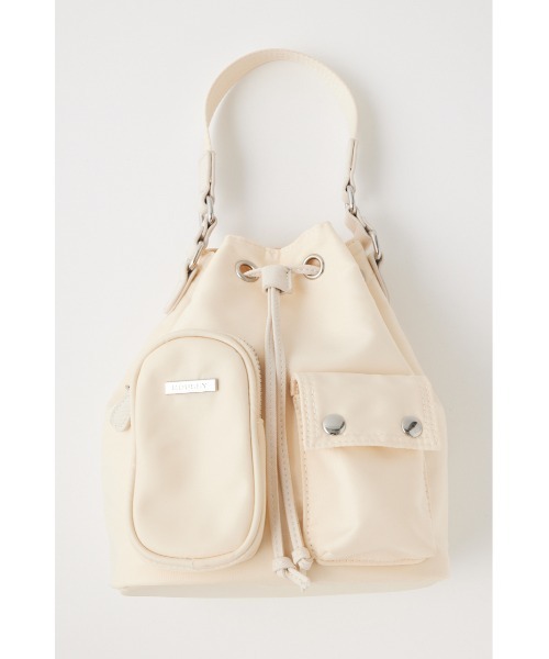 MOUSSY（マウジー）の「LOGO STRAP BUCKET バッグ（ショルダーバッグ・レディース・ライトカーキ/ブラック/オフホワイト・FREE）」の21枚目の写真