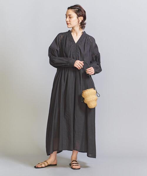 Torrazzo Donna(トラッゾドンナ)の「【別注】<TORRAZZO DONNA>カフタンワンピース -ウォッシャブル-(ワンピース・レディース・ダークグレー/ライム・FREE)」の6枚目の写真