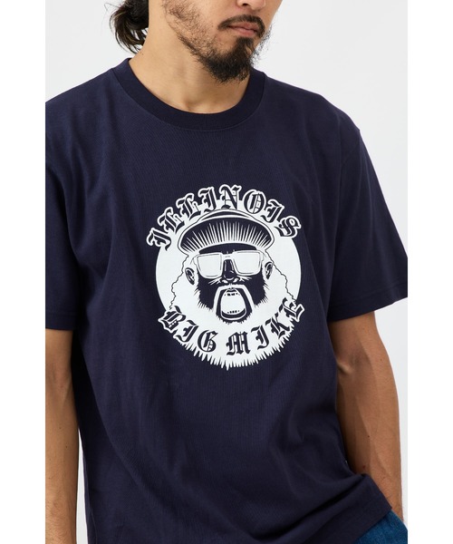 BIG MIKE(ビッグマイク)の「BIG MIKE ビッグマイク/ OJISAN COLLEGE SS TEE オジサン カレッジ 半袖プリント Tシャツ / 102328401(Tシャツ/カットソー・メンズ・ホワイト/ネイビー/ブラック/杢グレー/キャメル・MEDIUM/LARGE/X-LARGE)」の8枚目の写真