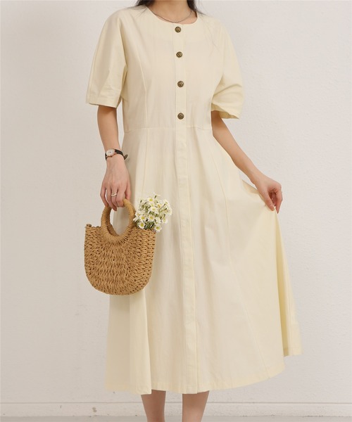 MAISON DE THERESE(メゾン ド テレーズ)の「Aラインロングシャツワンピース(ワンピース・レディース・ベージュ/ネイビー・M)」の22枚目の写真