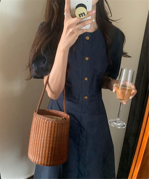 MAISON DE THERESE(メゾン ド テレーズ)の「Aラインロングシャツワンピース(ワンピース・レディース・ベージュ/ネイビー・M)」の19枚目の写真