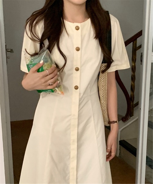 MAISON DE THERESE(メゾン ド テレーズ)の「Aラインロングシャツワンピース(ワンピース・レディース・ベージュ/ネイビー・M)」の16枚目の写真