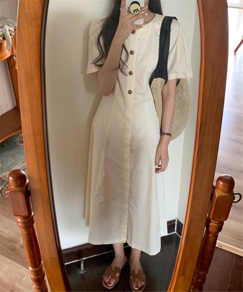 MAISON DE THERESE(メゾン ド テレーズ)の「Aラインロングシャツワンピース(ワンピース・レディース・ベージュ/ネイビー・M)」の13枚目の写真