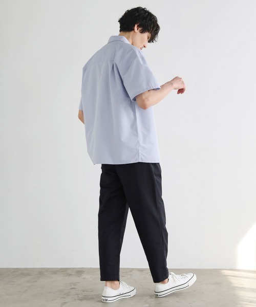 LIL VENDARS(リルヴェンダース)の「セミワイドレギュラーカラーブロード半袖シャツ(シャツ/ブラウス・メンズ・ネイビー/ホワイト/ベージュ系/サックスブルー/ホワイト系/ネイビー系・L/M/XL)」の18枚目の写真
