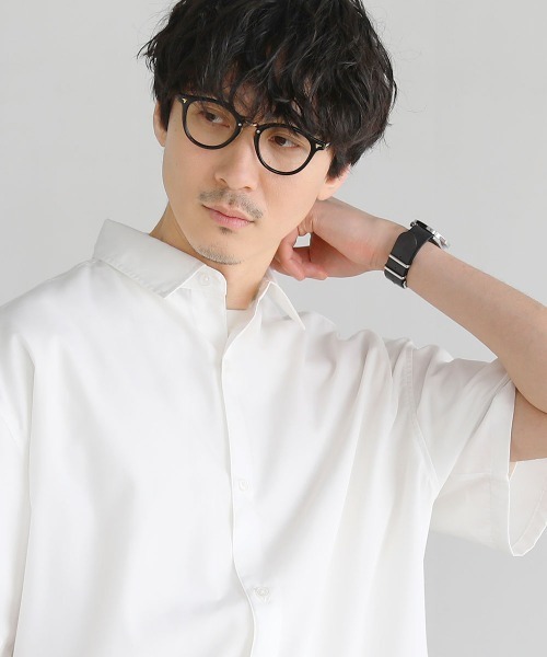 LIL VENDARS(リルヴェンダース)の「セミワイドレギュラーカラーブロード半袖シャツ(シャツ/ブラウス・メンズ・ネイビー/ホワイト/ベージュ系/サックスブルー/ホワイト系/ネイビー系・L/M/XL)」の22枚目の写真