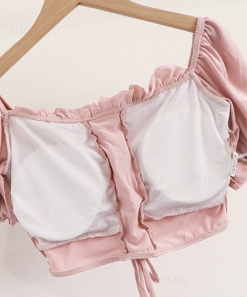 Dalfwin（ダールフィン）の「2WAYオフショルダーレースアップ水着 ２点セットスイムウェア（水着・レディース・ブルー/ピンク・ONE SIZE）」の15枚目の写真