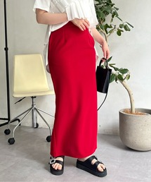 バックスリットリップルポンチナロースカート