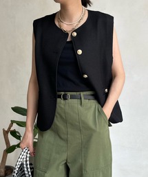 DouDou | ツイードショートベスト(ベスト)