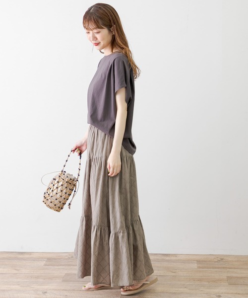 URBAN RESEARCH Sonny Label（アーバンリサーチサニーレーベル）の「ドビーコットンティアードスカート（スカート・レディース・カーキ/ブラック/パープル・FREE）」の7枚目の写真