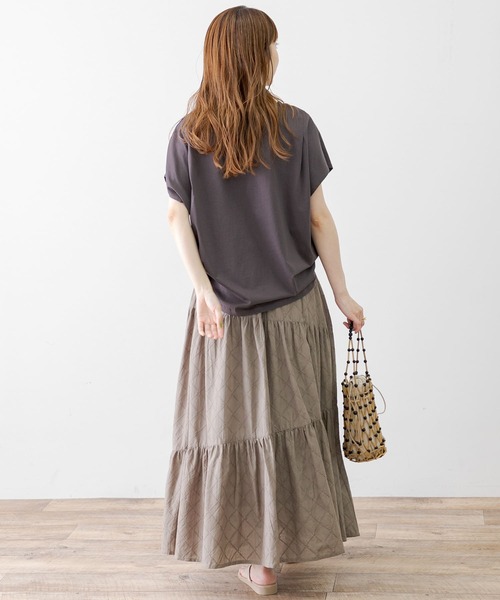 URBAN RESEARCH Sonny Label（アーバンリサーチサニーレーベル）の「ドビーコットンティアードスカート（スカート・レディース・カーキ/ブラック/パープル・FREE）」の8枚目の写真