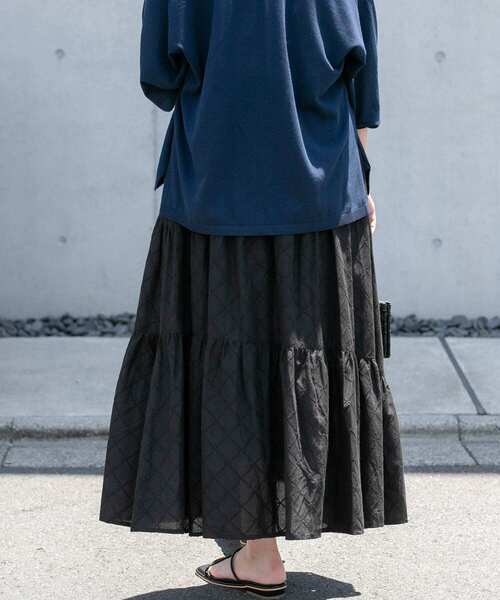 URBAN RESEARCH Sonny Label（アーバンリサーチサニーレーベル）の「ドビーコットンティアードスカート（スカート・レディース・カーキ/ブラック/パープル・FREE）」の14枚目の写真