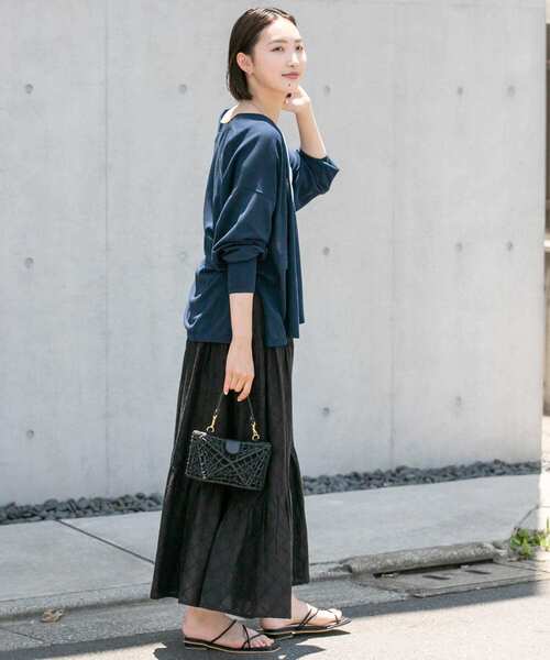 URBAN RESEARCH Sonny Label（アーバンリサーチサニーレーベル）の「ドビーコットンティアードスカート（スカート・レディース・カーキ/ブラック/パープル・FREE）」の17枚目の写真