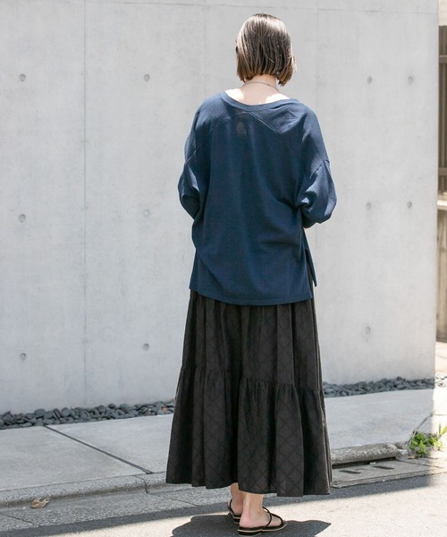 URBAN RESEARCH Sonny Label（アーバンリサーチサニーレーベル）の「ドビーコットンティアードスカート（スカート・レディース・カーキ/ブラック/パープル・FREE）」の19枚目の写真