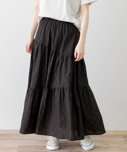 URBAN RESEARCH Sonny Label（アーバンリサーチサニーレーベル）の「ドビーコットンティアードスカート（スカート・レディース・カーキ/ブラック/パープル・FREE）」の21枚目の写真