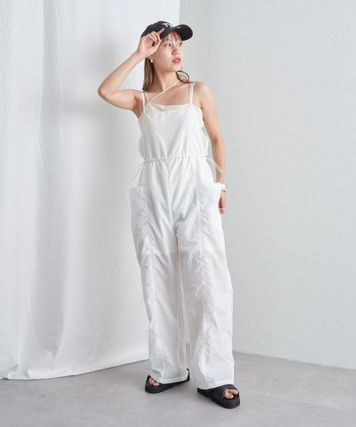 COLONY 2139（コロニートゥーワンスリーナイン）の「ナイロンウエストドロストキャミサロペット（サロペット/オーバーオール・レディース・ブラック/ホワイト・FREE）」の11枚目の写真