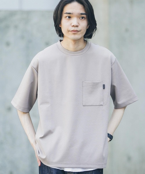 URBAN RESEARCH Sonny Label（アーバンリサーチサニーレーベル）の「ポンチポケットクルーネックTシャツ（Tシャツ/カットソー・メンズ・ブラック/ブルー系その他/オフホワイト/グリーン/ベージュ系その他/オレンジ系その他・X-LARGE/LARGE/MEDIUM）」の4枚目の写真