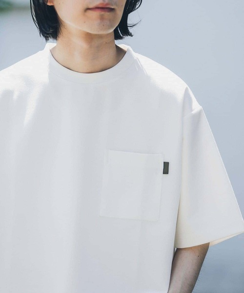 URBAN RESEARCH Sonny Label（アーバンリサーチサニーレーベル）の「ポンチポケットクルーネックTシャツ（Tシャツ/カットソー・メンズ・ブラック/ブルー系その他/オフホワイト/グリーン/ベージュ系その他/オレンジ系その他・X-LARGE/LARGE/MEDIUM）」の2枚目の写真
