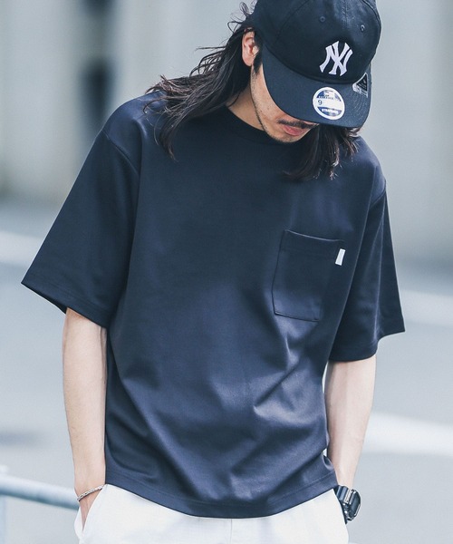 URBAN RESEARCH Sonny Label（アーバンリサーチサニーレーベル）の「ポンチポケットクルーネックTシャツ（Tシャツ/カットソー・メンズ・ブラック/ブルー系その他/オフホワイト/グリーン/ベージュ系その他/オレンジ系その他・X-LARGE/LARGE/MEDIUM）」の3枚目の写真