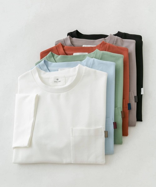 URBAN RESEARCH Sonny Label（アーバンリサーチサニーレーベル）の「ポンチポケットクルーネックTシャツ（Tシャツ/カットソー・メンズ・ブラック/ブルー系その他/オフホワイト/グリーン/ベージュ系その他/オレンジ系その他・X-LARGE/LARGE/MEDIUM）」の19枚目の写真