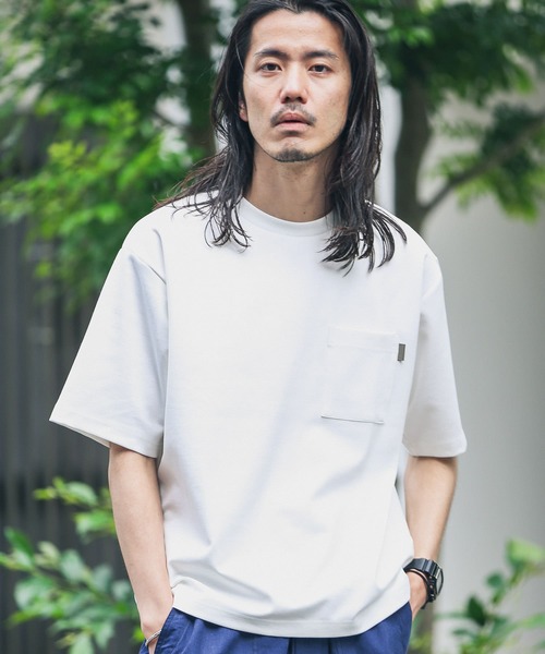 URBAN RESEARCH Sonny Label（アーバンリサーチサニーレーベル）の「ポンチポケットクルーネックTシャツ（Tシャツ/カットソー・メンズ・ブラック/ブルー系その他/オフホワイト/グリーン/ベージュ系その他/オレンジ系その他・X-LARGE/LARGE/MEDIUM）」の7枚目の写真