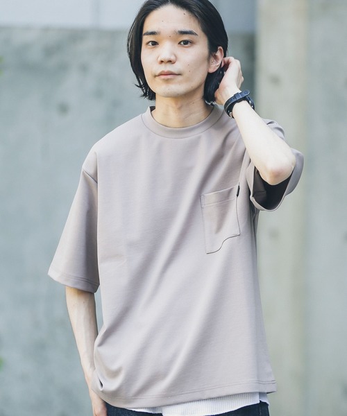 URBAN RESEARCH Sonny Label（アーバンリサーチサニーレーベル）の「ポンチポケットクルーネックTシャツ（Tシャツ/カットソー・メンズ・ブラック/ブルー系その他/オフホワイト/グリーン/ベージュ系その他/オレンジ系その他・X-LARGE/LARGE/MEDIUM）」の17枚目の写真