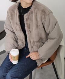 エコファー×中綿キルト　リバーシブルブルゾン