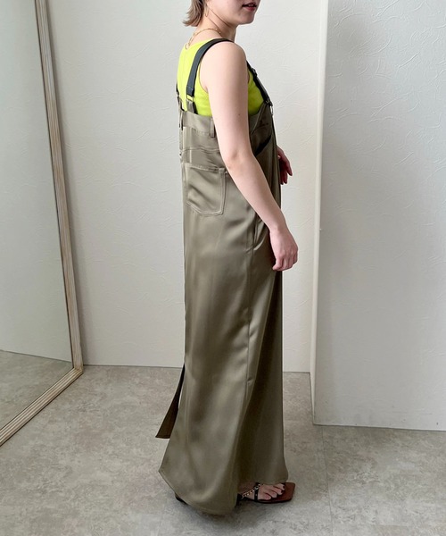 LHELBIE(レルビエ)の「ワークデザインサロペット(ジャンパースカート・レディース・ブラウン/ダークネイビー/カーキ・M)」の15枚目の写真