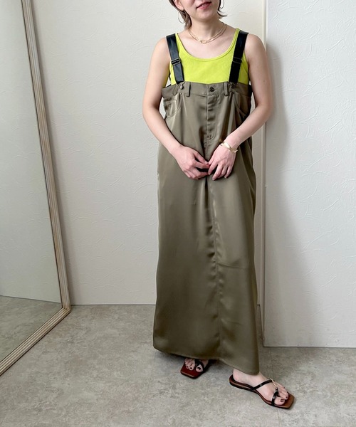 LHELBIE(レルビエ)の「ワークデザインサロペット(ジャンパースカート・レディース・ブラウン/ダークネイビー/カーキ・M)」の18枚目の写真