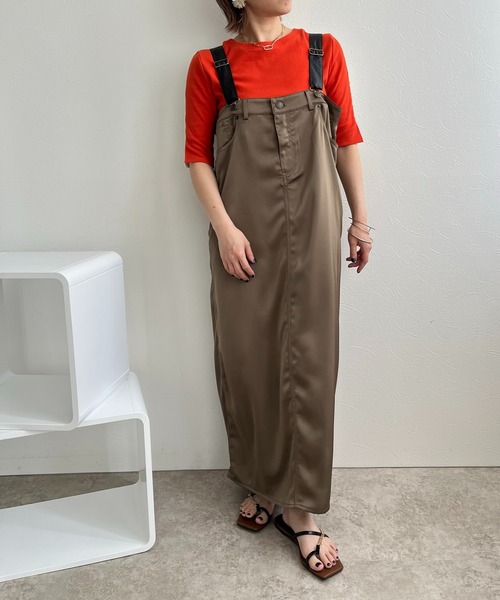 LHELBIE(レルビエ)の「ワークデザインサロペット(ジャンパースカート・レディース・ブラウン/ダークネイビー/カーキ・M)」の20枚目の写真