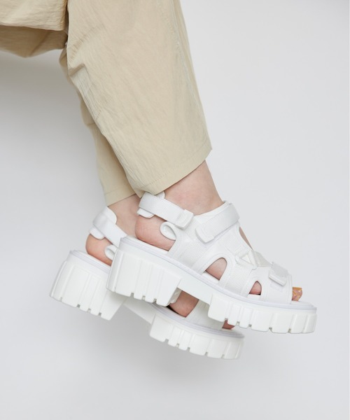 MAISON BREEZE（メゾンブリーズ）の「【MAISON BREEZE】BONVOYAGE　厚底スポーツサンダル HRS（サンダル・レディース・ホワイト/ブラック・M/L/S/LL）」の2枚目の写真