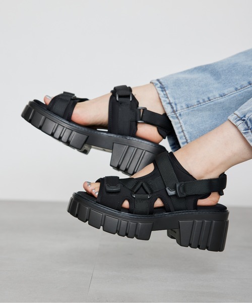 MAISON BREEZE（メゾンブリーズ）の「【MAISON BREEZE】BONVOYAGE　厚底スポーツサンダル HRS（サンダル・レディース・ホワイト/ブラック・M/L/S/LL）」の5枚目の写真