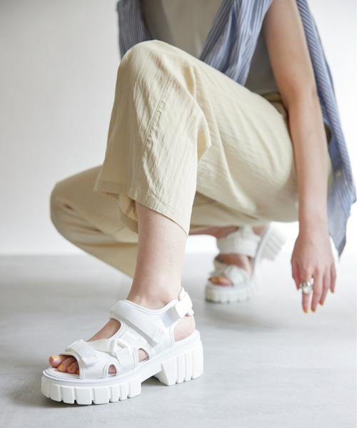 MAISON BREEZE（メゾンブリーズ）の「【MAISON BREEZE】BONVOYAGE　厚底スポーツサンダル HRS（サンダル・レディース・ホワイト/ブラック・M/L/S/LL）」の12枚目の写真