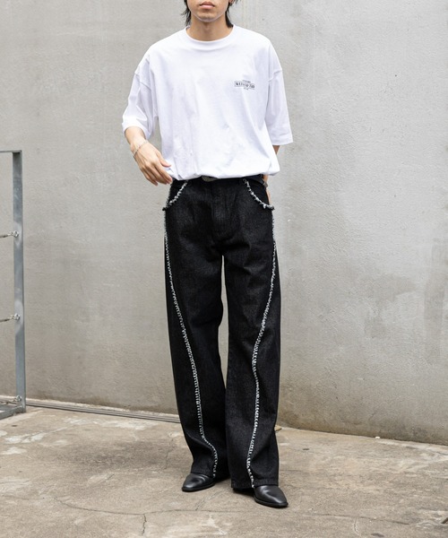 COLONY 2139（コロニートゥーワンスリーナイン）の「スウィッチングフリンジデニム（デニムパンツ・メンズ・ブラック/ブルー・MEDIUM/LARGE）」の17枚目の写真