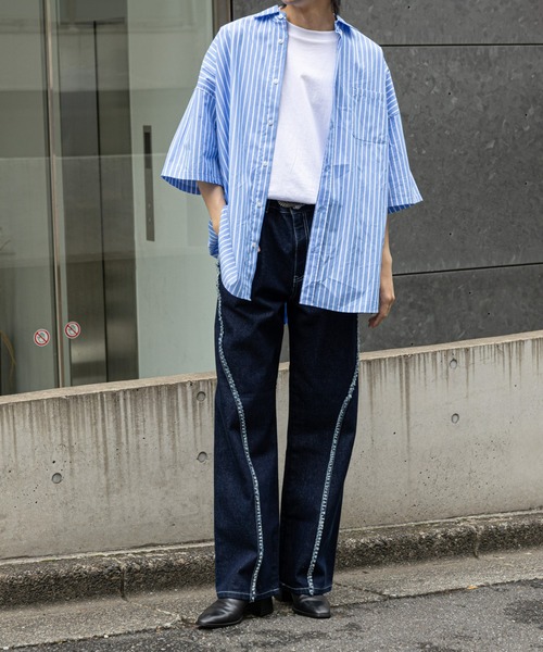 COLONY 2139（コロニートゥーワンスリーナイン）の「スウィッチングフリンジデニム（デニムパンツ・メンズ・ブラック/ブルー・MEDIUM/LARGE）」の19枚目の写真