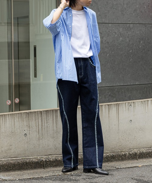 COLONY 2139（コロニートゥーワンスリーナイン）の「スウィッチングフリンジデニム（デニムパンツ・メンズ・ブラック/ブルー・MEDIUM/LARGE）」の20枚目の写真