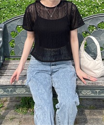 LE MORE | シアーレースプルオーバー(Tシャツ/カットソー)